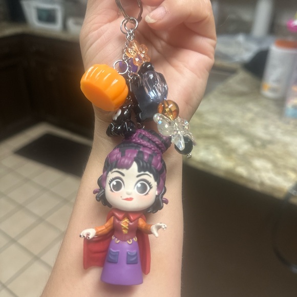 Purple and Red Keychain with Character Charm - Picture 2 of 3